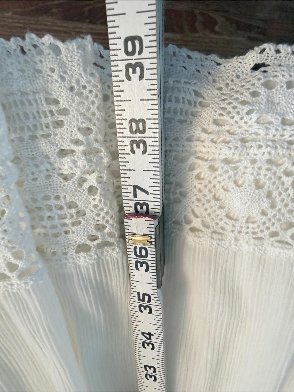 VINTAGE 70s Lily Simon Montreal Lace Prairie Maxi Dress + Matching Scarf - Picture 13 of 14
